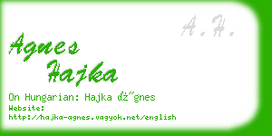 agnes hajka business card